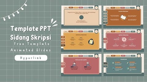 Template PPT Sidang Skripsi | Free Template | Animated slides + Hyperlink✨