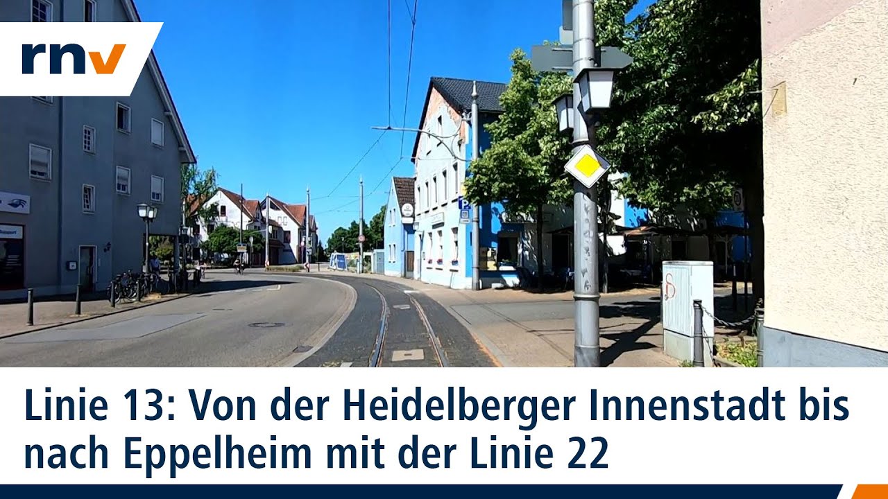 Linie 13: Mit der rnv von der Heidelberger Innenstadt bis nach Eppelheim (Linie 22)