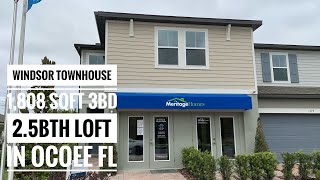Windsor Townhouse Model in Ocoee FL 1,808 SqFt 3Bd 2.5Bth and a Loft