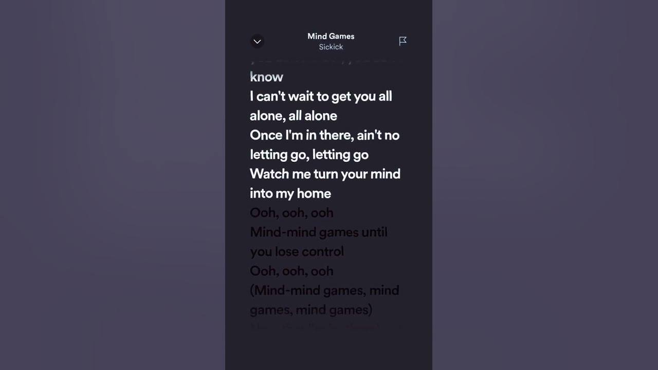 Sickick - Mind Games lyric