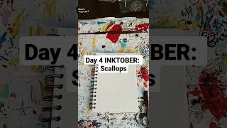 Day 4 of Inktober: Scallops! First time drawing a Scallop too! 🤍🤍🤍|| #art #inktober