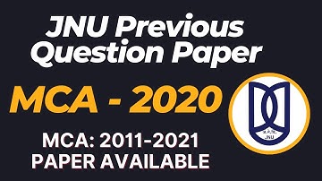 JNU MCA 2020 Question Paper 🔥🔥🔥