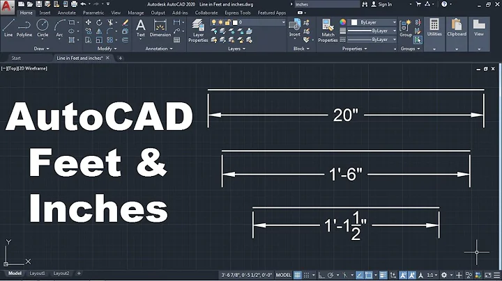 AutoCAD Draw Line in Feet and Inches