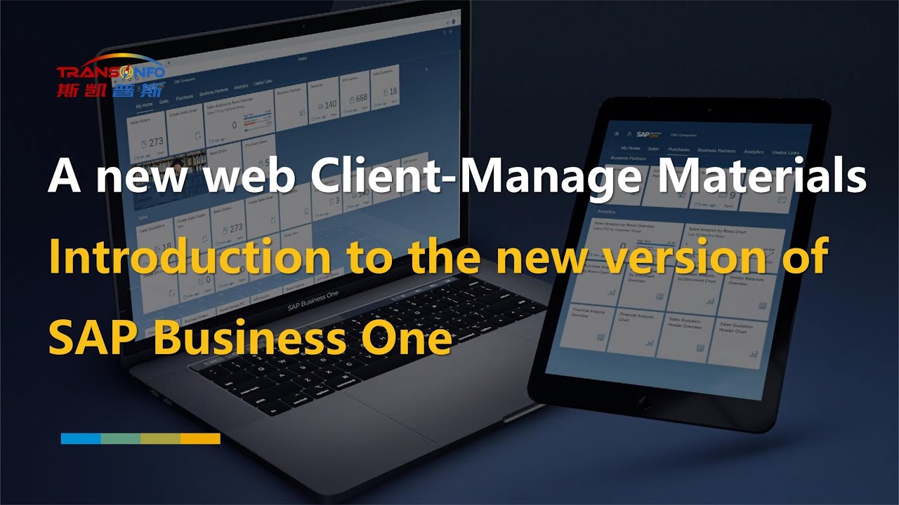 Introduction to the new version of SAP Business One, a new web client ...