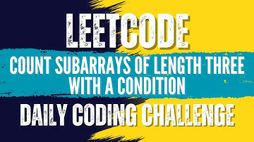 LeetCode : 3392. Count Subarrays of Length Three With a Condition💛🖤 Solution link👇🏻🔗 #leetcode #java