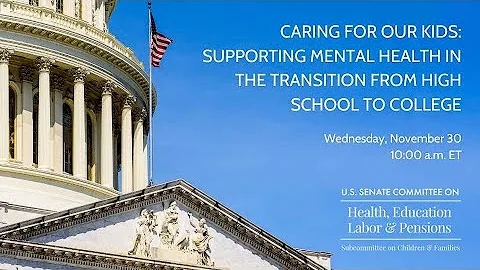 LIVE hearing from the HELP Subcommittee on Children & Families re adolescent mental health