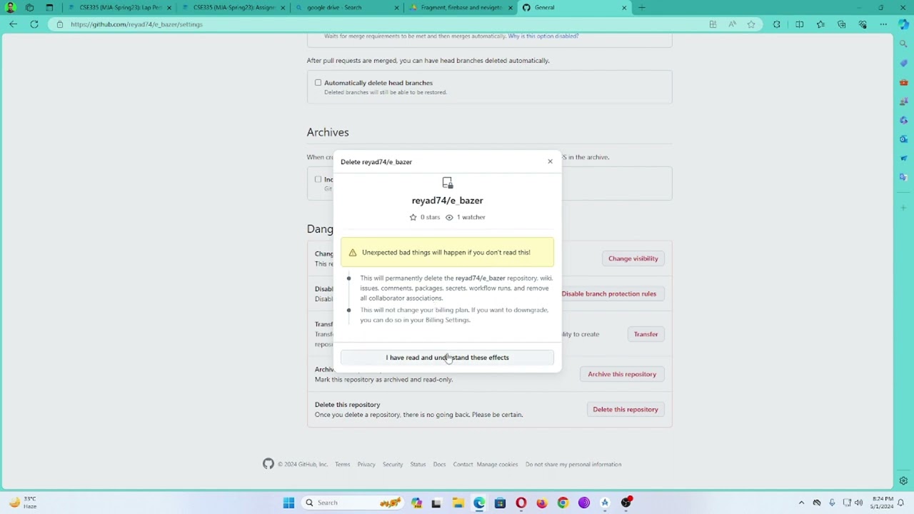 How to github repositories delete || From Github Account