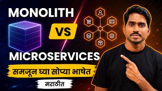 Monolith vs Microservices Explained | कोणता Architecture कधी वापरायचा? | System Design Marathi screenshot 1
