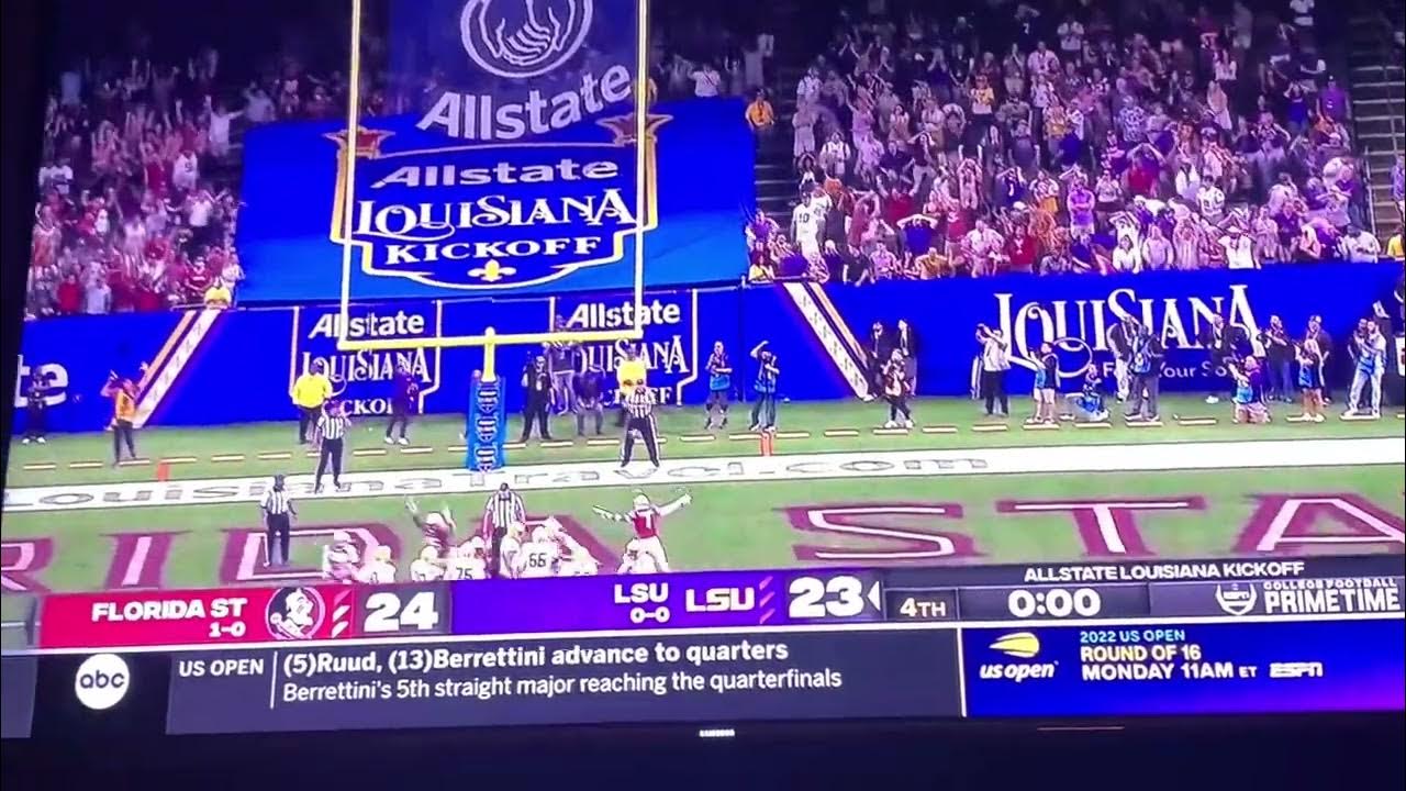 LSU vs FSU Scores Touchdown then Pat Kick gets block!!! shorts fyp 