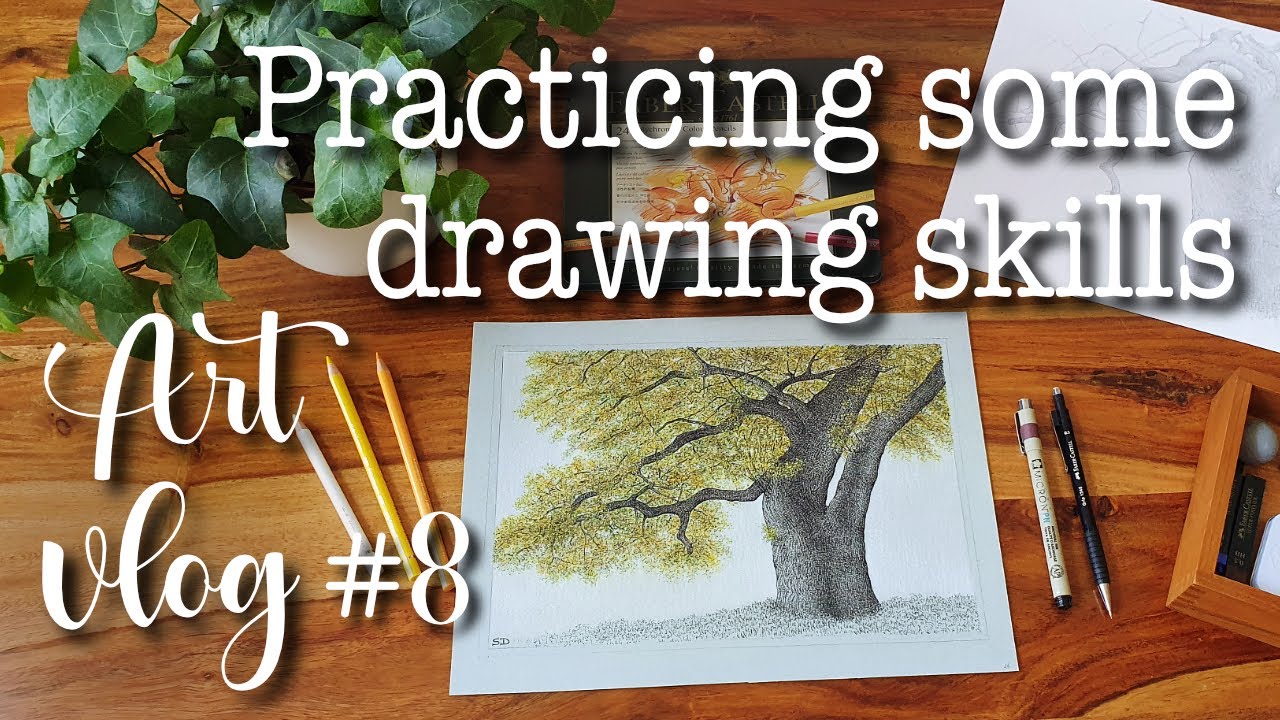 Practicing drawing skills (some plein air) & trying Polychromos for the 1st time.