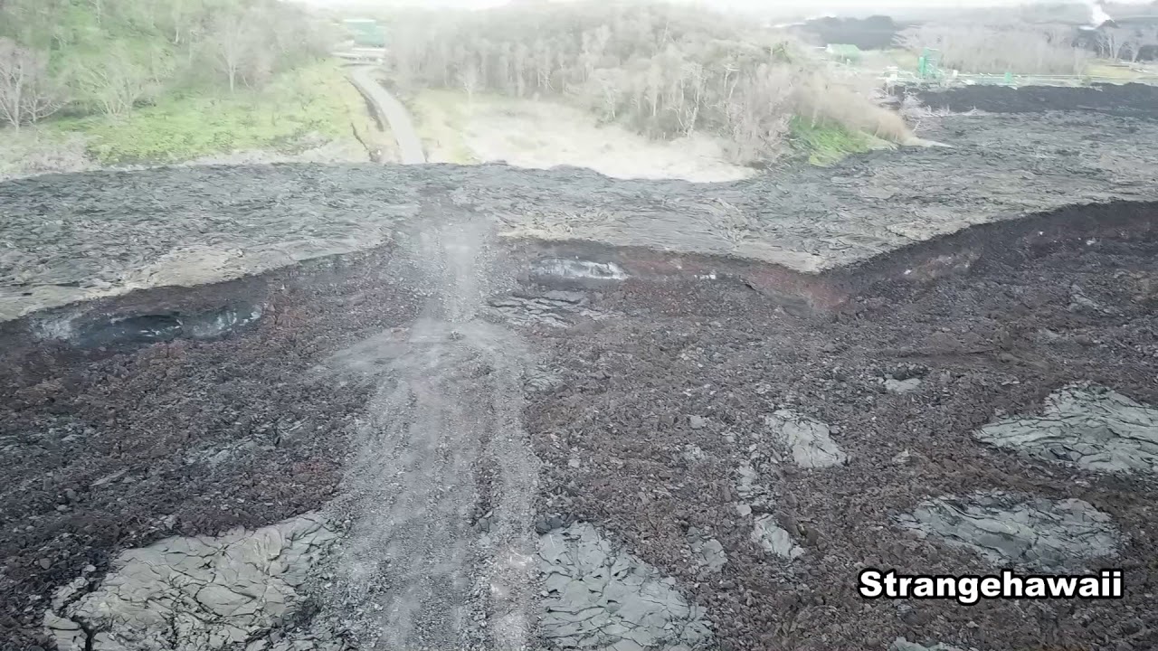 PGV Bulldozing road to the  Puna Geothermal Venture,Big island Hawai'