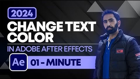 How to Change the Text Color in Adobe After Effects | After Effects Tutorials