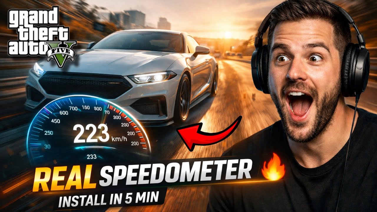 How to Install Speed Meter Mod in GTA 5 | Speedometer Mod (2026) | Fast ...