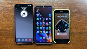 Uitgaande oproepen van iPhone 14 ProMax OnePlus 6T en iPhone 7 op WhatsApp en Viber met behulp va...