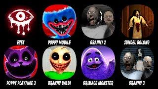 Eyes - The Horror Game, Poppy Mobile, Granny Chapter Two, Sundel Bolong Revenge, Poppy Playtime 3...