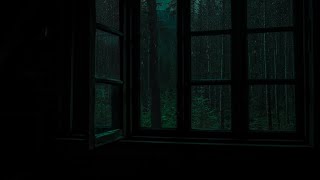 Open Window Rain Sounds | 11 Hours - Rain in Forest at Night 🌧️Helps Sleeping, Relax, Study & Focus