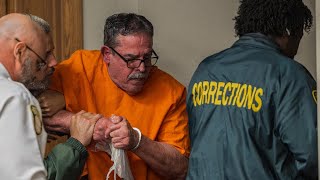 Man who terrorized neighbors explodes at wife of victim during sentencing