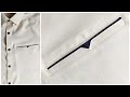 sew a designer Welt pocket for shirt || designer Welt pocket stitching easy method ||