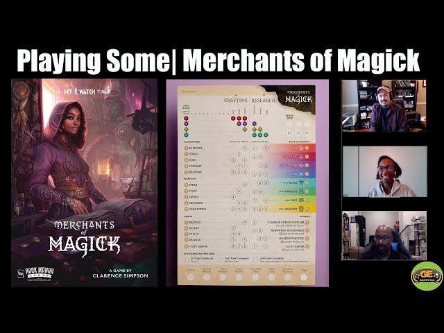 Playing Some | Merchants of Magick (Tabletopia) with the designer - Clarence Simpson
