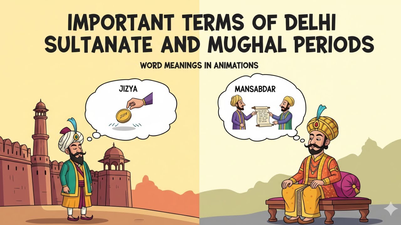 Important Terms of Delhi Sultanate & Mughal Period 🔥 | Quick Revision ...