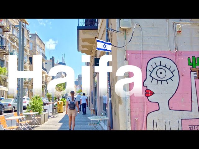 The Beautiful Haifa, Downtown to Carmel (via Carmelit) and Back | Israel Tour 4K class=