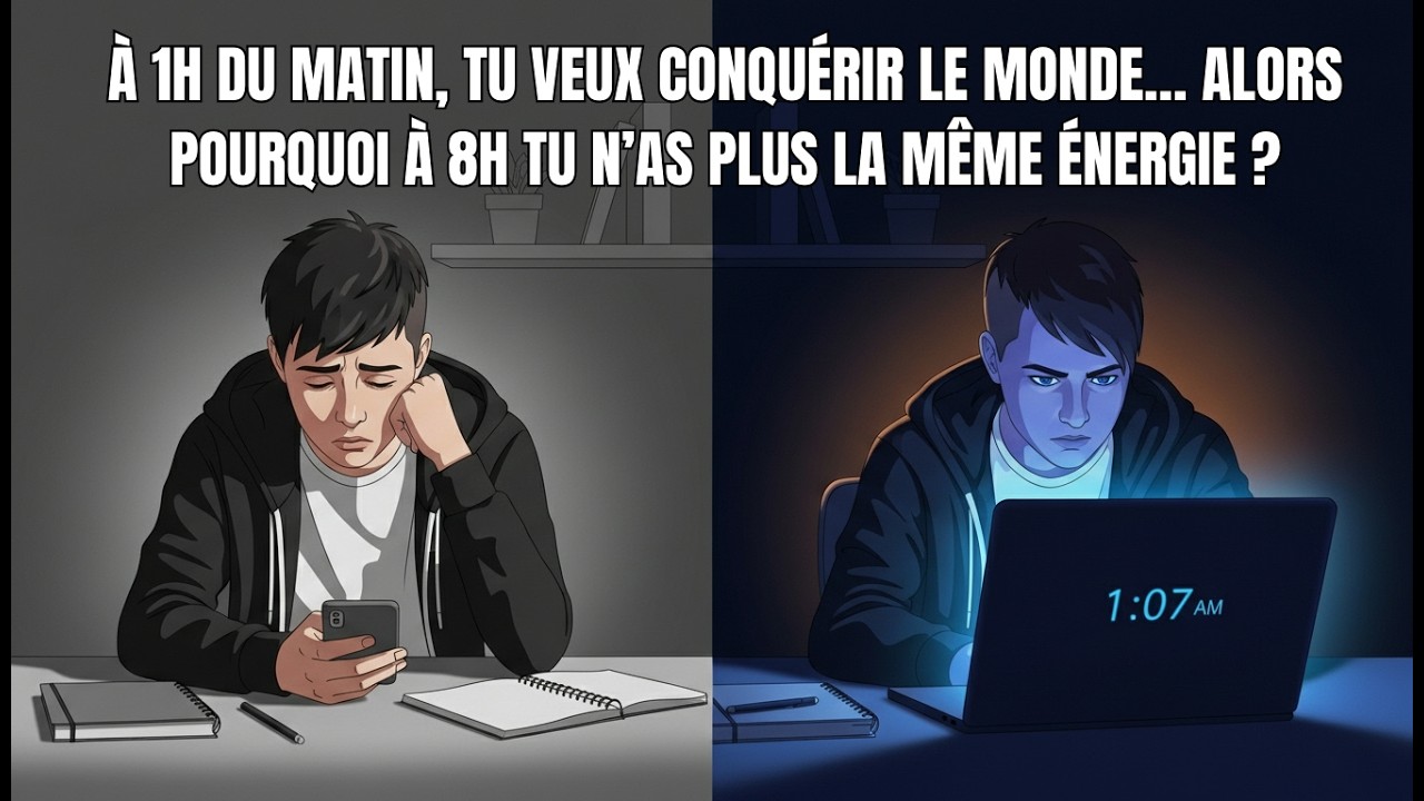 Pourquoi tu te sens motivé uniquement la nuit (et comment transformer ça en action réelle)