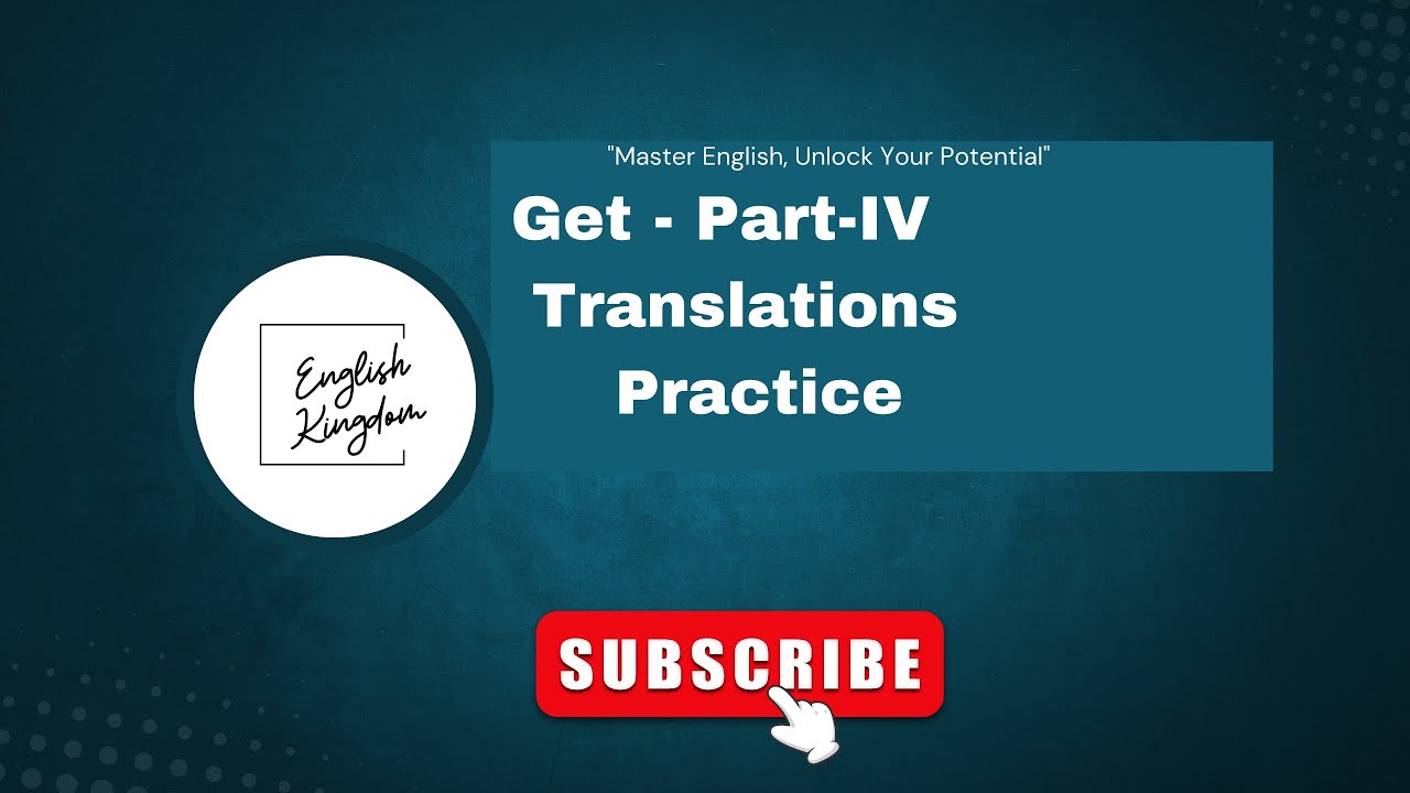 Get (Causative Verb) | Hindi to English Translation Practice