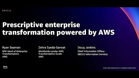 AWS re:Invent 2021 - Prescriptive enterprise transformation powered by AWS