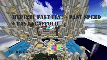 Hacking on hypixel with Rise 5.7 ft. Fast fly! | Great bypasses!