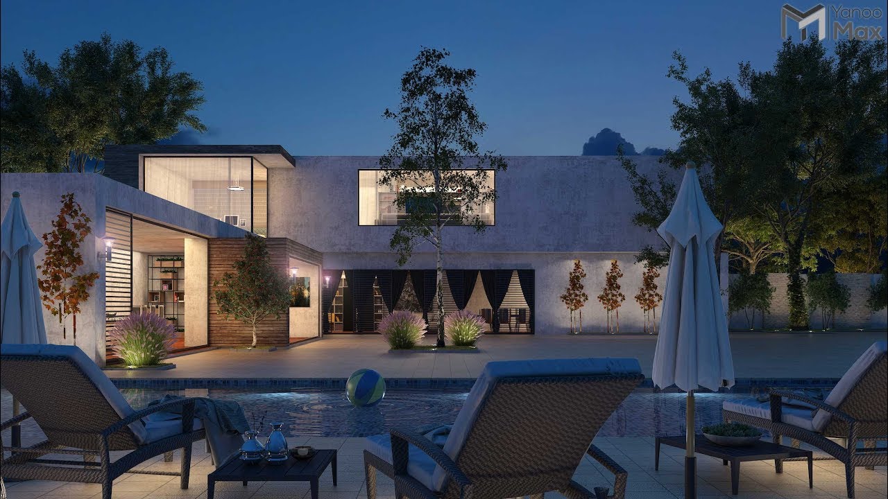 3ds max Advance exterior Night Lighting & rendering 3ds max Advance exterior Night Lighting & rendering