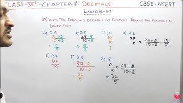 Q5) Ex- 8.1 Class 6 Maths Chapter 8 Decimals | Maths Class 6 CBSE NCERT In Hind By Deepak