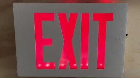 Exit sign setup 1