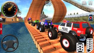 Impossible Car Mega Stunts Ramp Simulator #2- US Police Monster Truck Driving 3D - Android gameplay screenshot 2