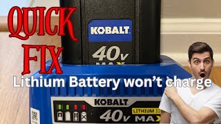 Quick Fix: Kobalt lithium battery won’t charge