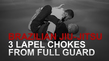 BJJ: 3 Lapel Chokes From Full Guard | Evolve University