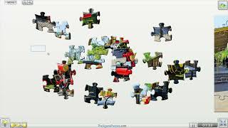 The daily jigsaw puzzle | Gold Rush Train in an Amusement Park, Thailand screenshot 1