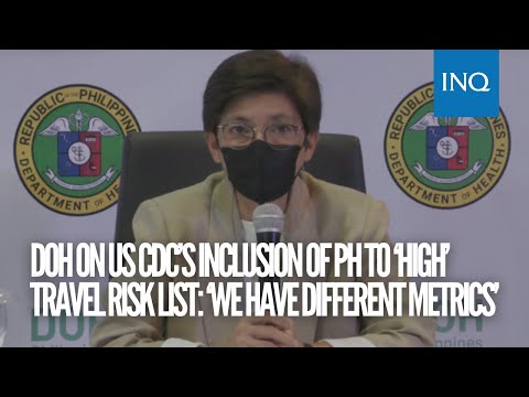 DOH on US CDC’s inclusion of PH to ‘high’ travel risk list: ‘We have different metrics’