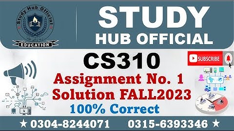CS310 Assignment 1 Solution Fall 2023, CS310 Assignment 1 solution 2023, CS310 assig 1 solution