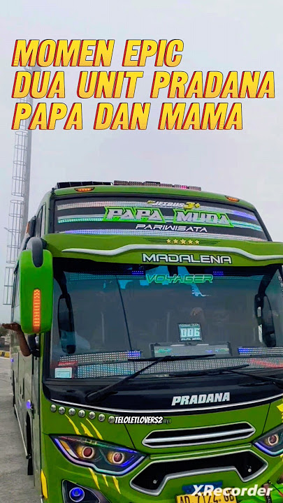 MOMEN EPIC PAPA DAN MAMA MUDA PRADANA #winspector #davmusicalairhorn #buspariwisata #busmania
