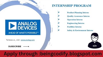 Analog Devices Off Campus Drive 2023 Hiring Freshers As Software Intern- Apply Now