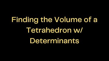 Determinants and Tetrahedron Volume: Unveiling the Geometric Formula