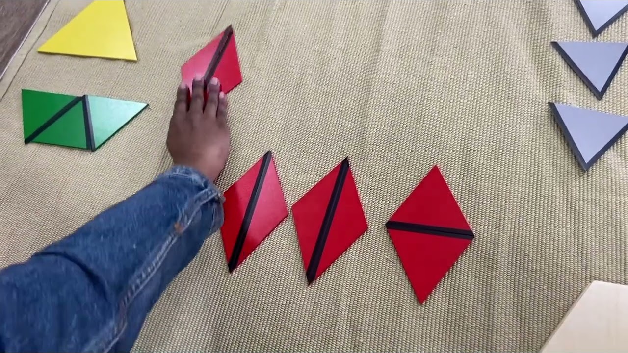 Sensorial - Constructive triangles(Small hexagonal box)