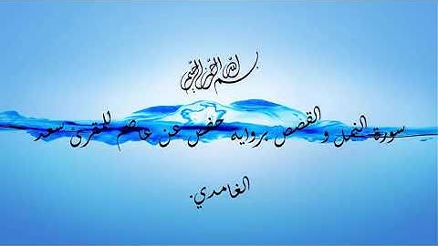 . سورة النمل والقصص برواية حفص عن عاصم للمقرئ سعد الغامدي