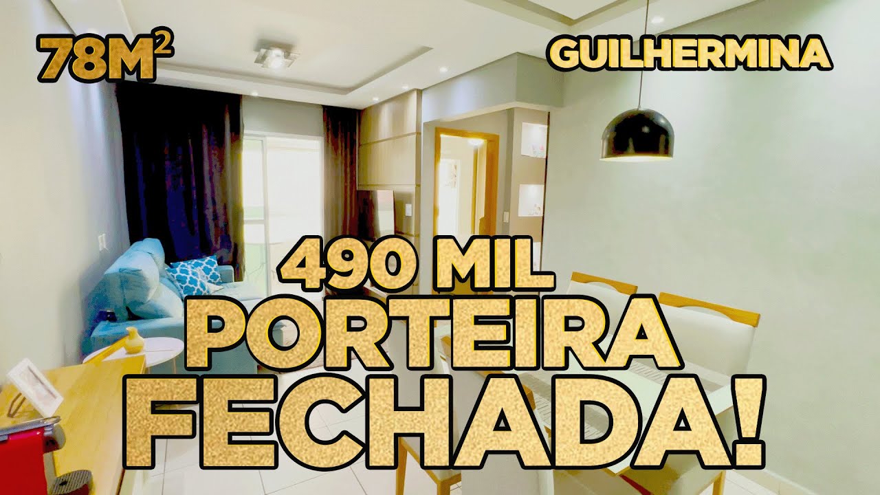 490 MIL ! APARTAMENTO PORTEIRA FECHADA À VENDA | NA GUILHERMINA | PRAIA GRANDE | SP