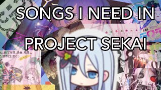 SONGS I NEED IN PROJECT SEKAI (mentally ill edition)