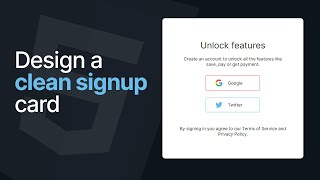 Clean Signup Card Design with HTML, CSS (2020)