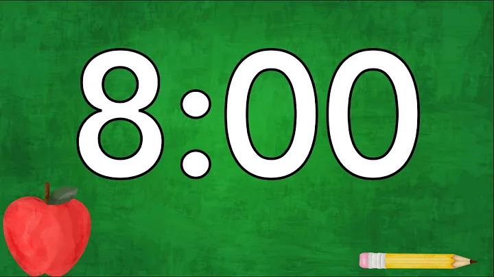 8 Minute Fun Back to School 2025 Timer (No Music, Soft Chimes Alarm at End)