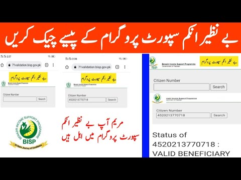       بے نظیر انکم سپورٹ پروگرام کے پیسے چیک کریں گھر بیٹھے نیا پورٹل