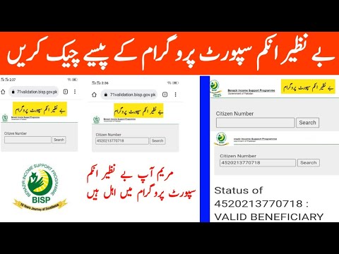 BISP payment check New portal 2022| بے نظیر انکم سپورٹ پروگرام کے پیسے چیک کریں گھر بیٹھے نیا پورٹل