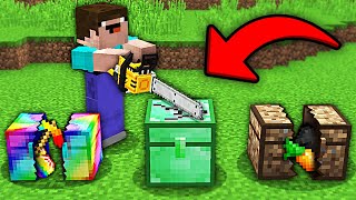 ONLY THIS POWERFUL SAW WILL OPEN THESE STRONG CHESTS IN MINECRAFT ? 100% TROLLING TRAP !